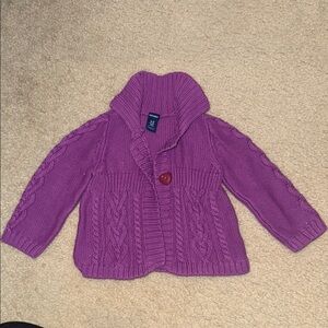Old Navy Cozy Purple Knit Kids Sweater Size 6-12 months